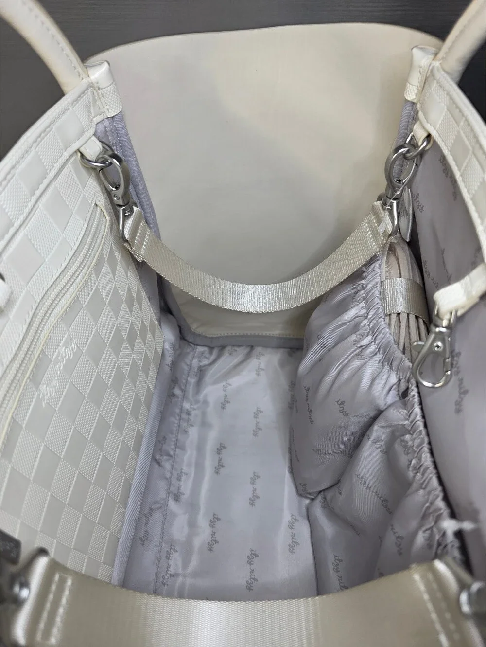 Itzy Ritzy Boss Tote Diaper Bag Limited-edition checkered pattern.